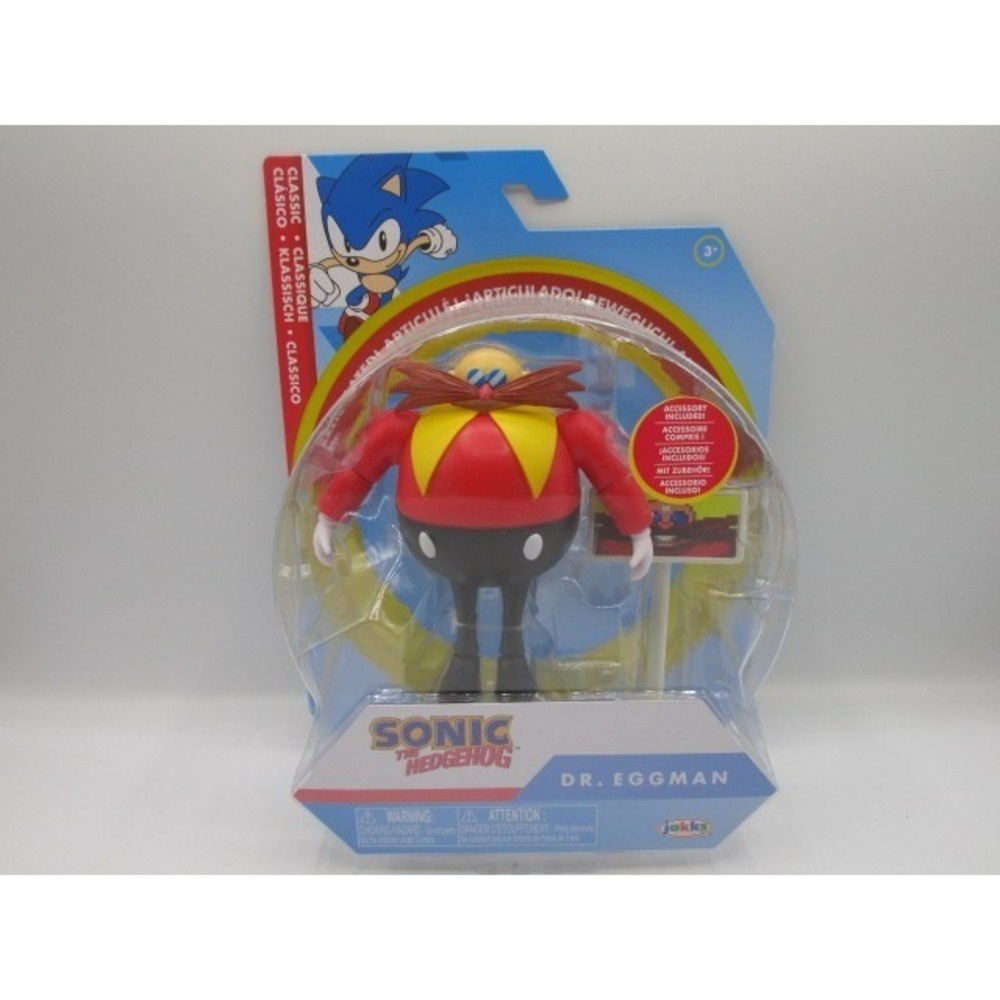 Sonic The Hedgehog Classic Dr. Eggman With Goal Post 4" Action Figure Jakks